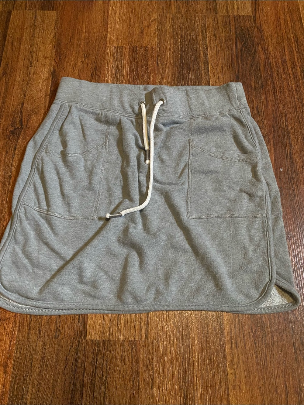fresh Gray Drawstring Pocket Mini Skirt